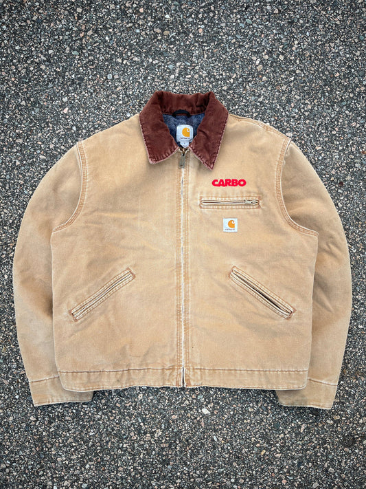 Faded Brown Carhartt Detroit Jacket Boxy Medium