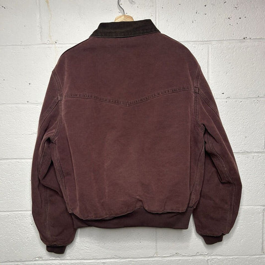 Vintage Carhartt Quilted Santa Fe Jacket Burgundy J14 Brg Size L