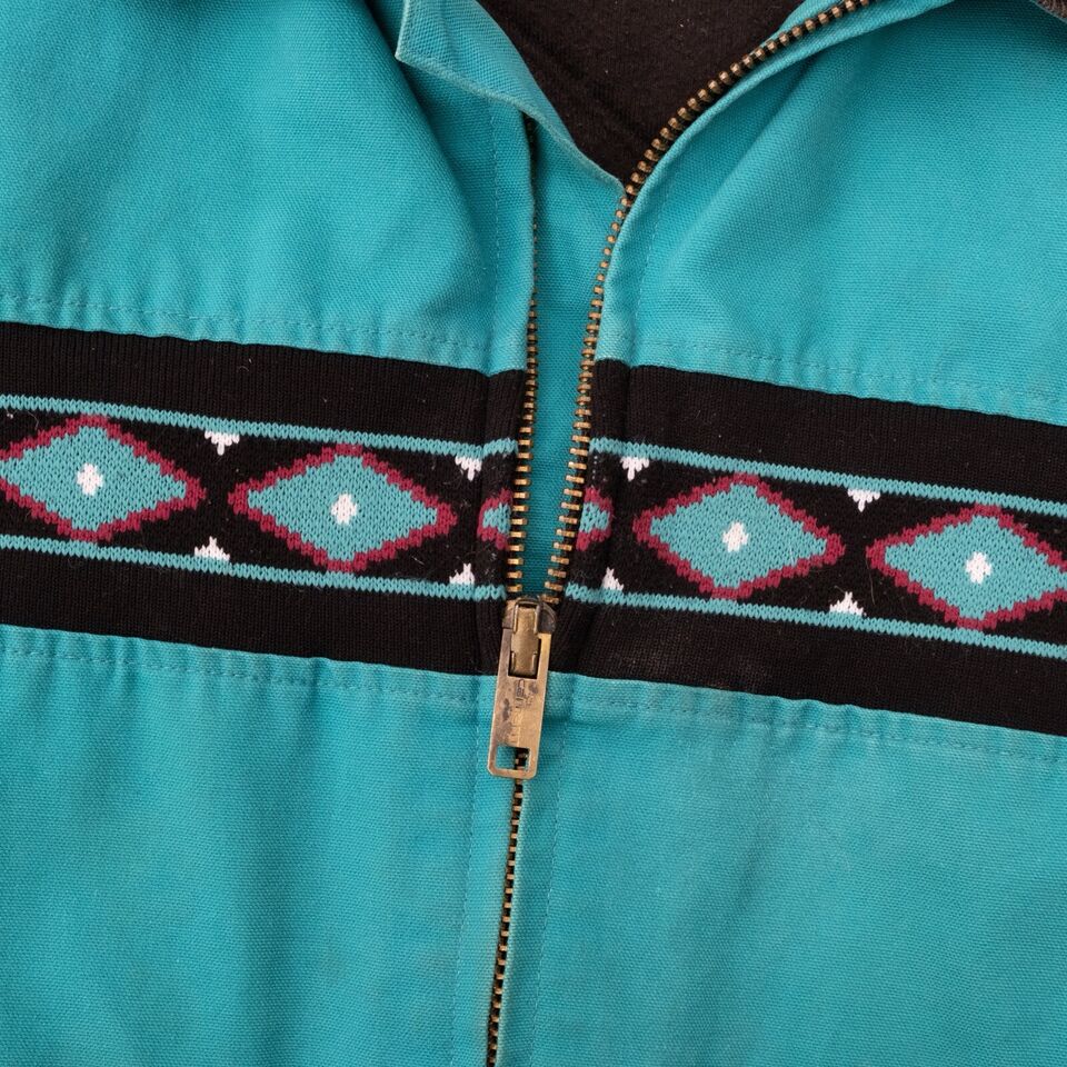 Vintage Carhartt Santa Fe Aztec Teal Jacket Size L