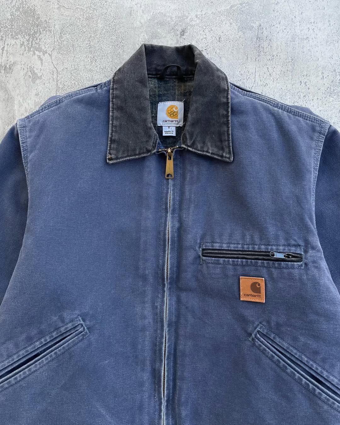 Faded Deep Blue Vintage Carhartt Detroit Jacket J97 Dpb Large