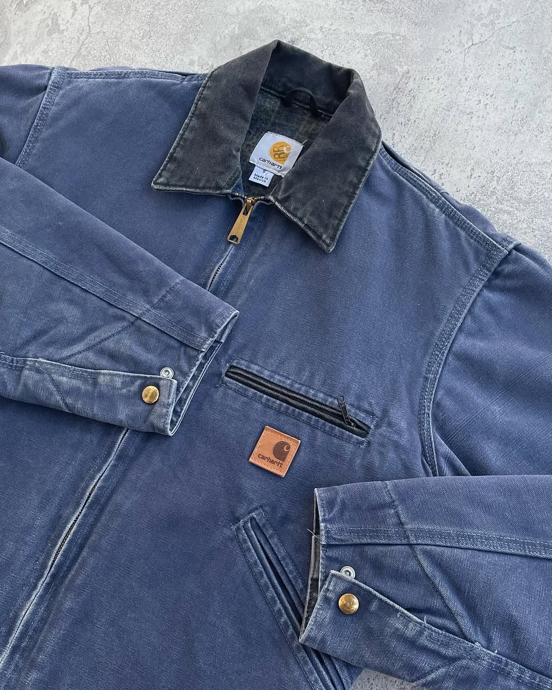 Faded Deep Blue Vintage Carhartt Detroit Jacket J97 Dpb Large