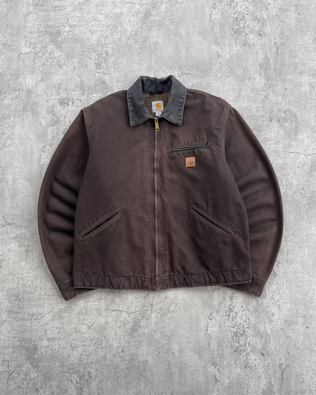 Faded Dark Brown Vintage Carhartt Detroit Jacket J97 Dkb