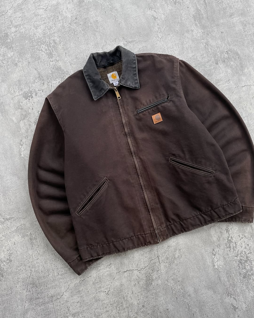 Faded Dark Brown Vintage Carhartt Detroit Jacket J97 Dkb