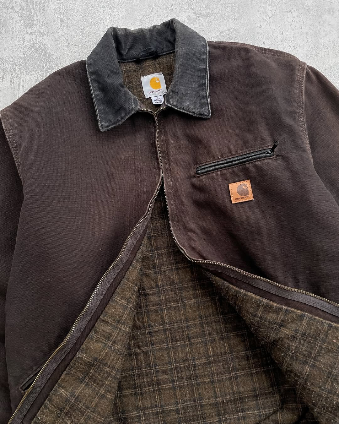 Faded Dark Brown Vintage Carhartt Detroit Jacket J97 Dkb