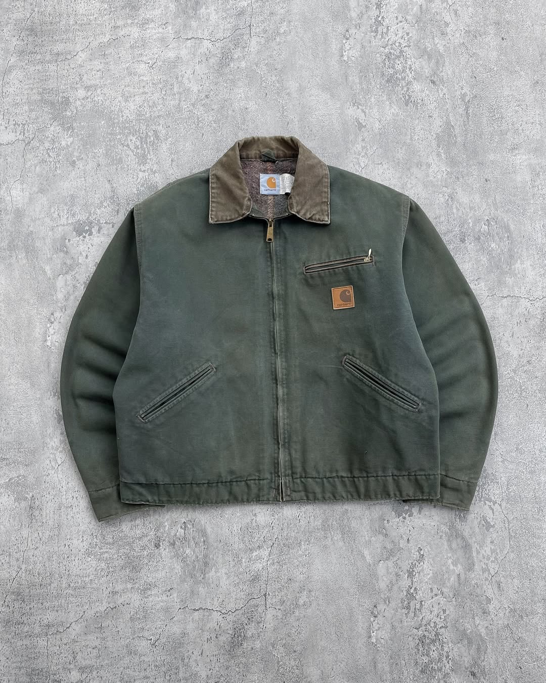 96 Faded Dark Olive Vintage Carhartt Detroit Jacket Jb0866